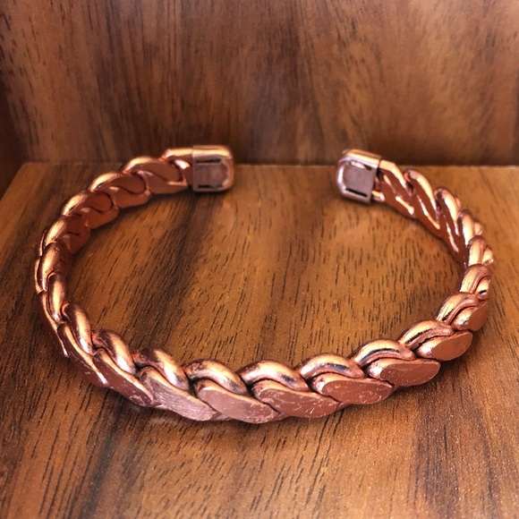 Pure Copper Bracelet Solid Classic Twist Design Copper Bracelet - Picture 5 of 11